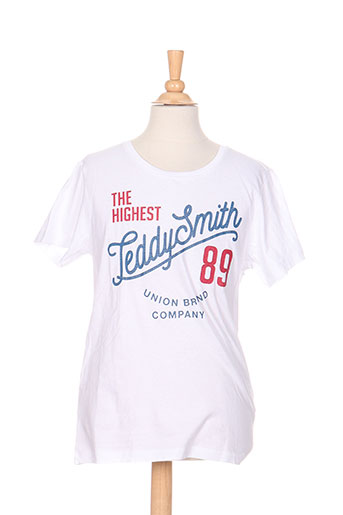 teddy smith t-shirts garçon de couleur blanc