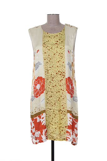 cristina gavioli robes femme de couleur jaune