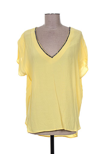 peace and love t-shirts femme de couleur jaune
