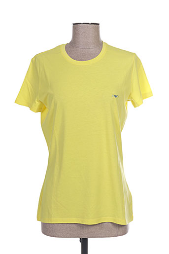 armani t-shirts femme de couleur jaune