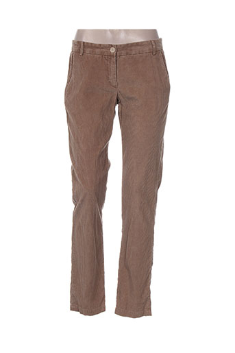 hartford pantalons femme de couleur marron