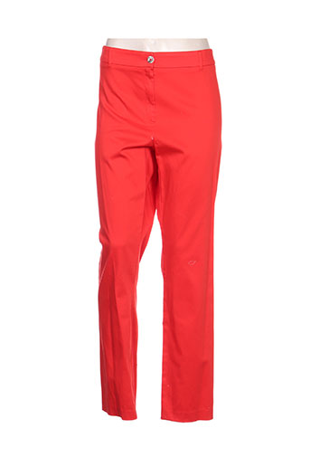 pause cafe pantalons femme de couleur rouge