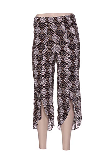 bamboo's pantacourts femme de couleur marron