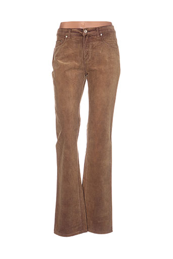 trussardi jeans pantalons femme de couleur beige