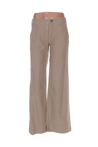 maxmara pantalons femme de couleur beige