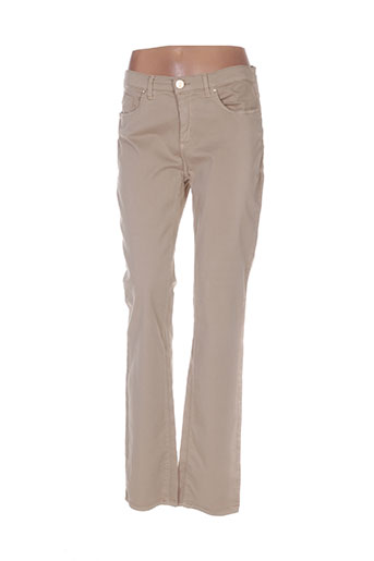 trussardi jeans pantalons femme de couleur beige