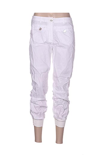 l33 pantacourts femme de couleur blanc