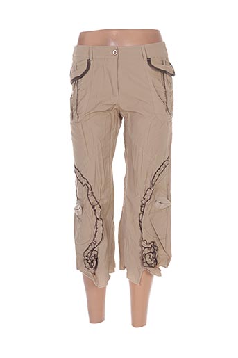 l33 pantacourts femme de couleur beige