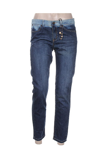 ikks jeans femme de couleur bleu