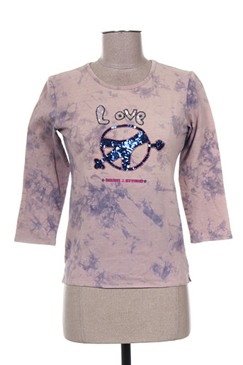 double one peace t-shirts femme de couleur violet