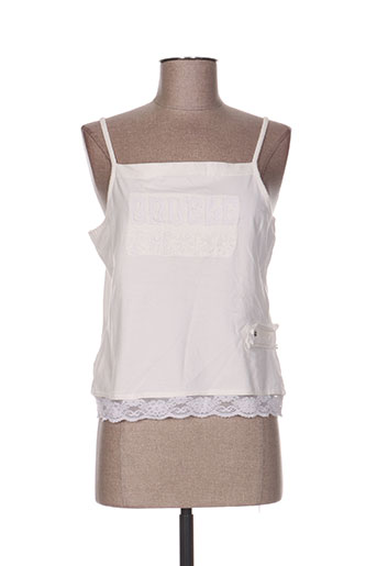 double one peace chemises femme de couleur blanc