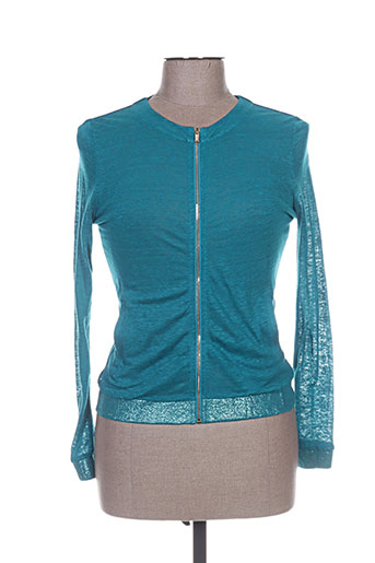 marie-sixtine gilets femme de couleur bleu