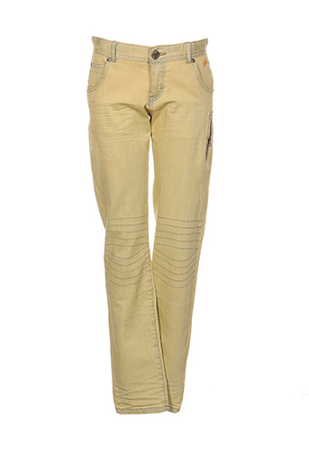 boboli pantalons fille de couleur jaune