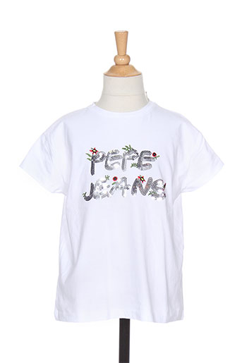 pepe jeans t-shirts fille de couleur blanc