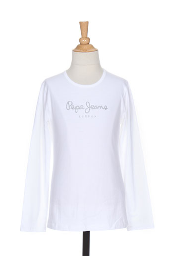 pepe jeans t-shirts fille de couleur blanc