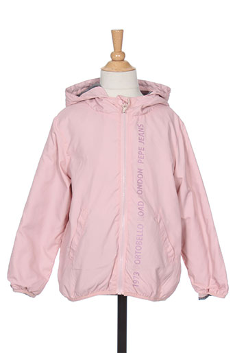 pepe jeans manteaux fille de couleur rose
