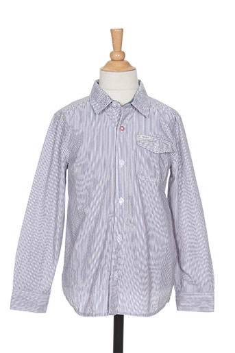 pepe jeans chemises garçon de couleur bleu