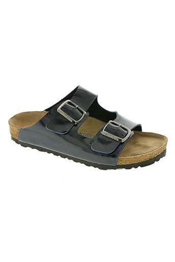 birkenstock chaussures femme de couleur bleu