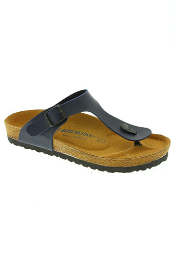 birkenstock chaussures femme de couleur bleu