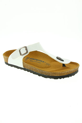 birkenstock chaussures femme de couleur blanc