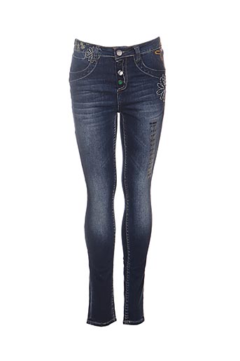 desigual jeans femme de couleur bleu