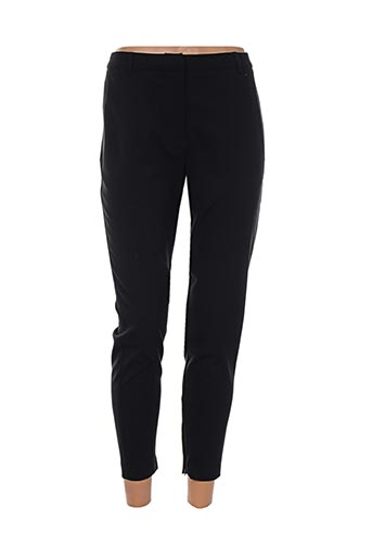 ichi pantalons femme de couleur noir
