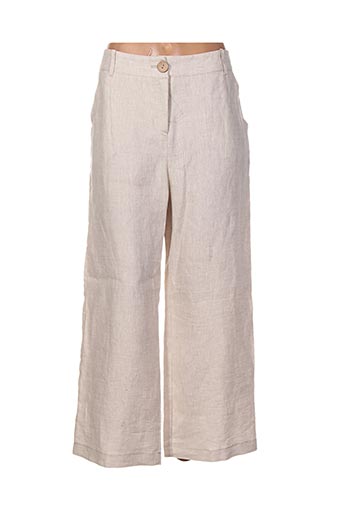 sun light pantalons femme de couleur beige
