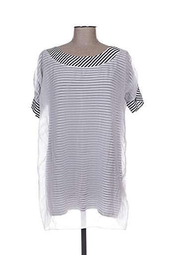 120% lino t-shirts femme de couleur bleu