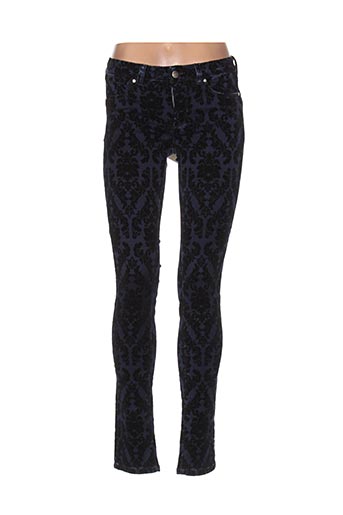 sportmax pantalons femme de couleur bleu