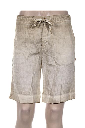 120% lino shorts / bermudas homme de couleur beige