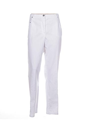 pauporté pantalons femme de couleur blanc