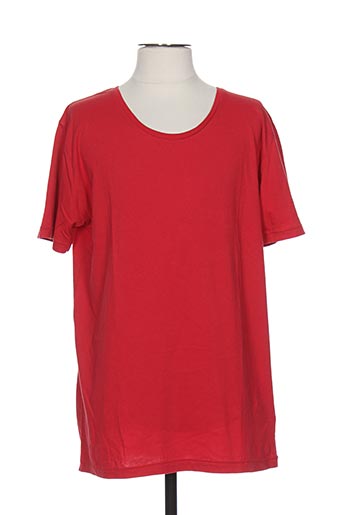 knowledge cotton apparel t-shirts homme de couleur rouge