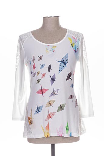jean gabriel t-shirts femme de couleur blanc