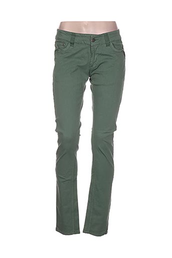 image pantalons femme de couleur vert