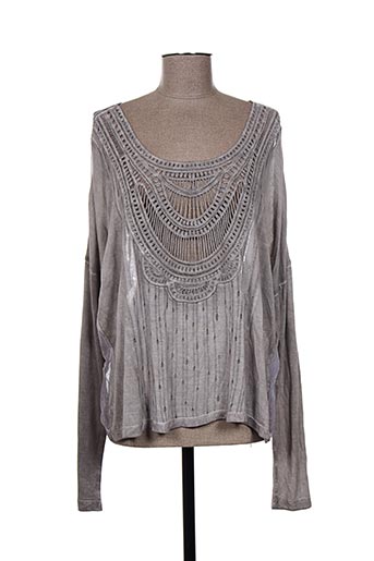 nü t-shirts femme de couleur gris