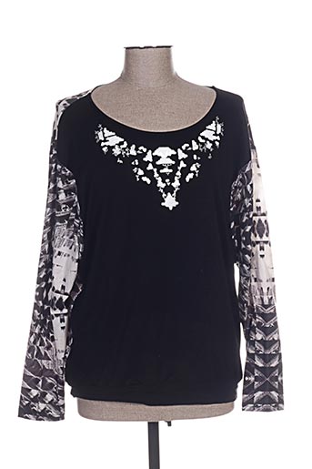 pause cafe t-shirts femme de couleur noir