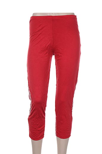maloka pantalons femme de couleur rouge