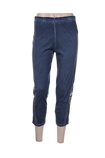 maloka pantalons femme de couleur bleu