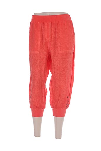 yesta pantacourts femme de couleur rouge