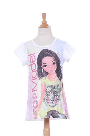 top model t-shirts fille de couleur blanc