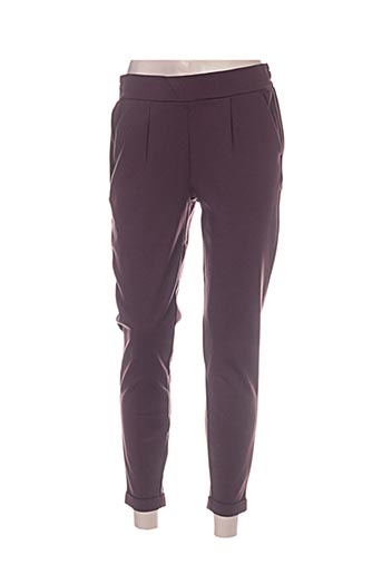 ichi pantalons femme de couleur violet