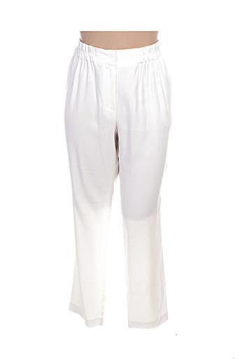 eva kayan pantalons femme de couleur blanc