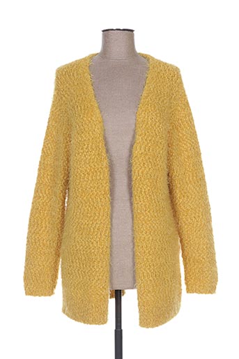 lebek gilets femme de couleur jaune