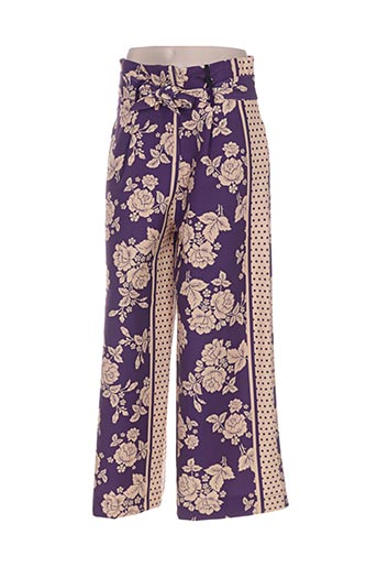 lumina pantalons femme de couleur violet