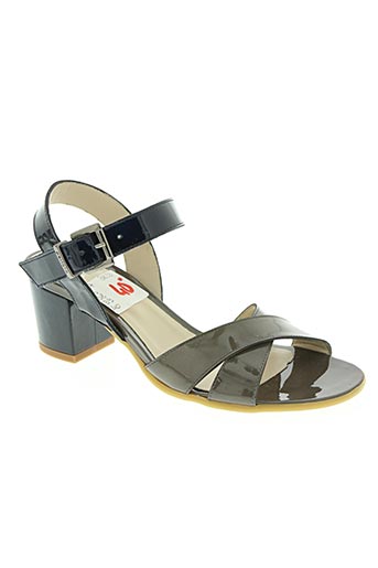 perlato chaussures femme de couleur gris