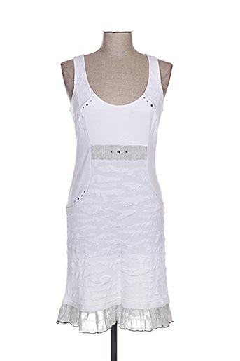 bleu d'azur robes femme de couleur blanc