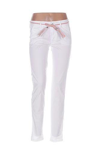 salsa pantalons femme de couleur blanc