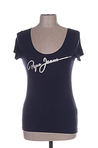 pepe jeans t-shirts femme de couleur bleu