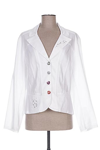 pause cafe vestes femme de couleur blanc