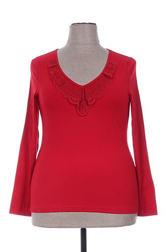 pause cafe t-shirts femme de couleur rouge